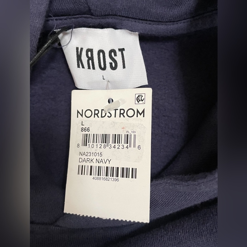 Krost Nautica Fair Winds Vented Large Navy Urban Outfitters Hoodie Nordstrom NWT - Picture 4 of 14